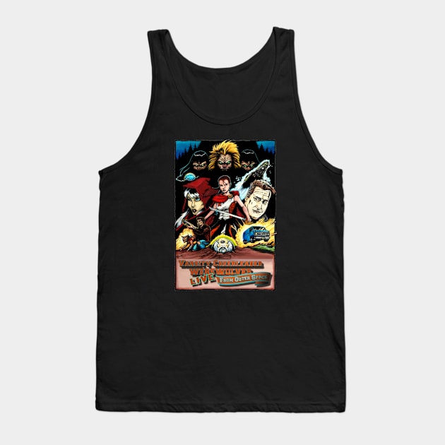 Varsity Cheerleader Werewolves From Outer Space Poster Tee Tank Top by Sci-Fantasy Tees